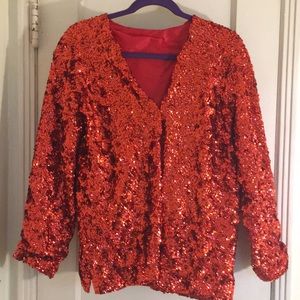 Red Sequin blazer size L